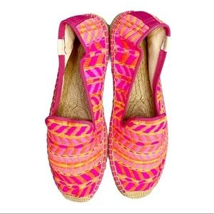 Soludos Malhia Kent Plaid Espadrilles Pink SZ 10